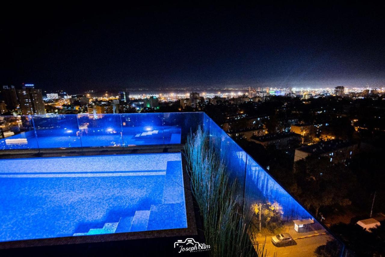 Serene - Infinity Cview Pool - 4 Bedrooms Luxury Penthouse Haifa Exteriör bild