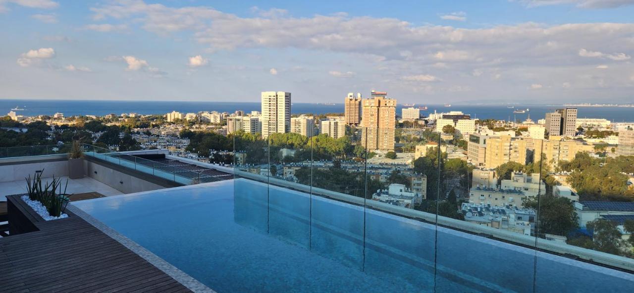 Serene - Infinity Cview Pool - 4 Bedrooms Luxury Penthouse Haifa Exteriör bild