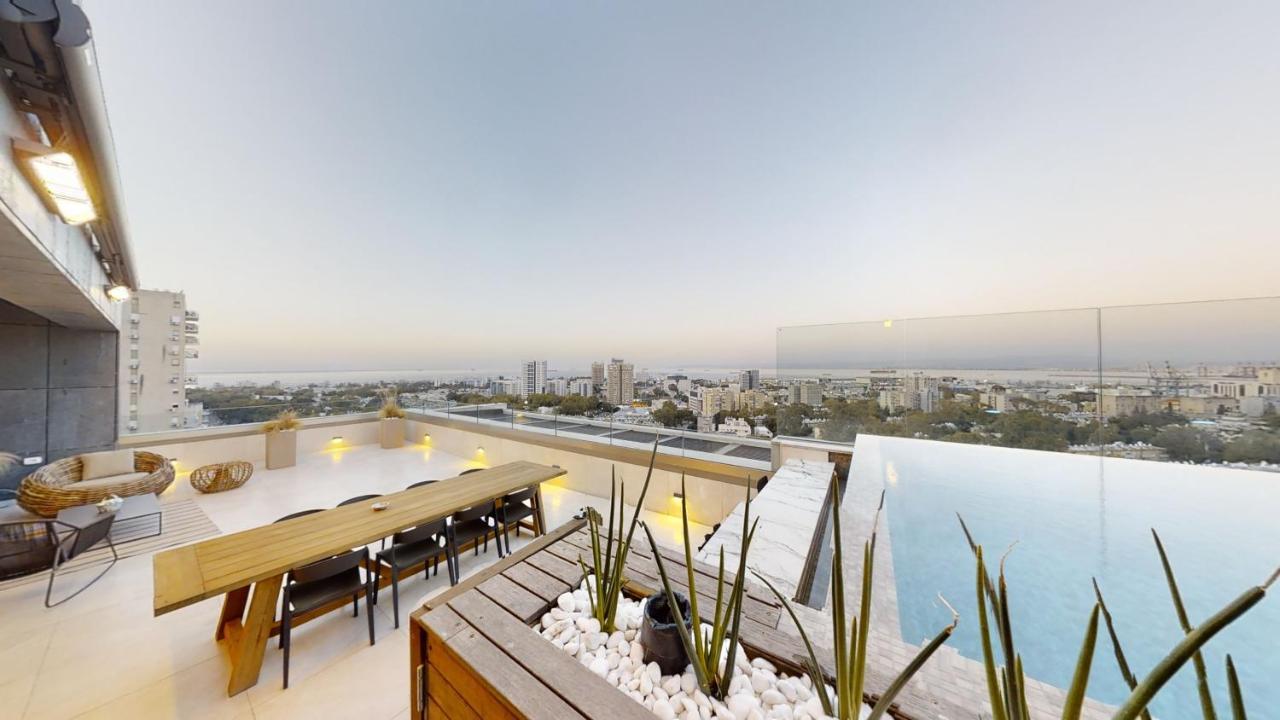 Serene - Infinity Cview Pool - 4 Bedrooms Luxury Penthouse Haifa Exteriör bild