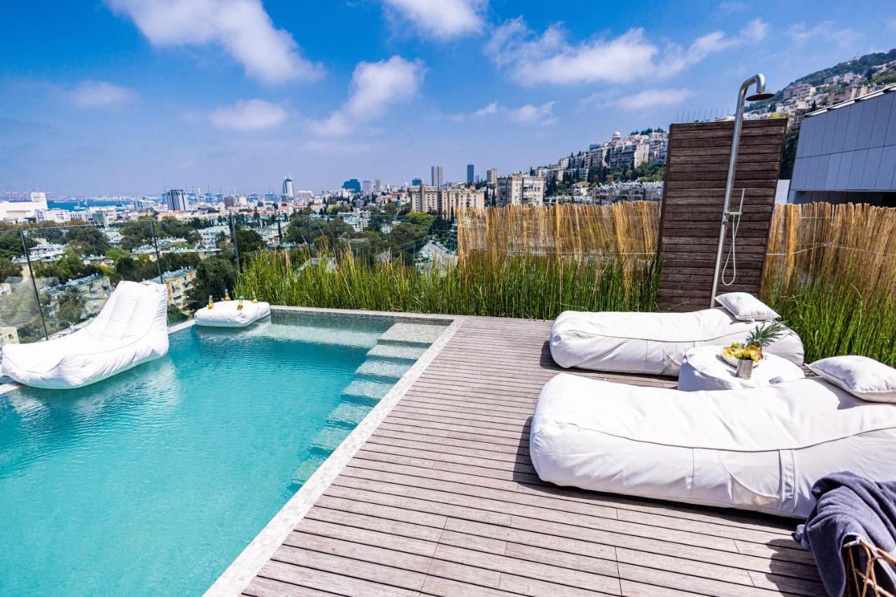 Serene - Infinity Cview Pool - 4 Bedrooms Luxury Penthouse Haifa Exteriör bild